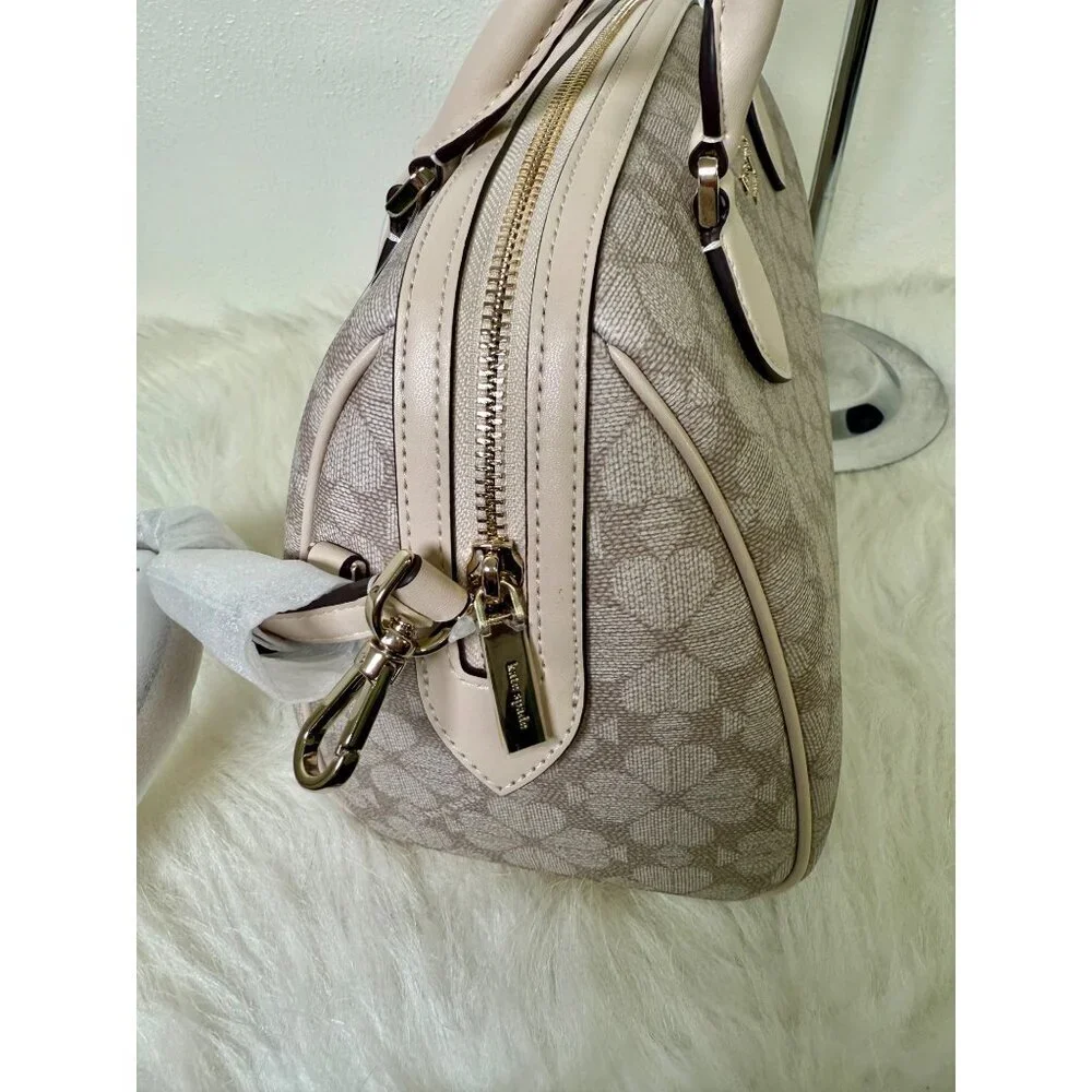 KATE SPADE Signature Spade Flower Pv Large Duffle Crossbody Tote Bag Travel